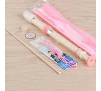 Flute Musical Instrument Stylish German 8 Hole Soprano Recorder Descant Recorders Music Flute with Cleaning Rod & Case Bag For School Students Home Entertainment. (Flute Recorder Beige Pink)