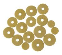 Flute Pad Set 16 Piece, Double Bladder Felt Core Yellow Replacement Pads for Closed-Hole Flutes, Woodwind Instrument Repair Parts for Pad Seating Maintenance and Setup Servicing (10set)