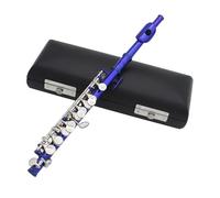 flute Piccolo 16 Holes With E Key Woodwind Half Flute White Brass With Leather Case