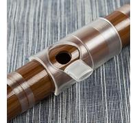 Flute Practice Mouthpiece for Beginner Novice, Easy Blowing Device with C/D/E/F/G Key Compatible, Plastic Flute Blower Whistle Tool, White/Transparent (S/for M/L)