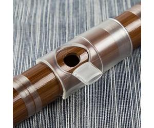 Flute Practice Tool for Improving Breath Efficiency and Mouth Position Accuracy During Daily Beginner Flute Exercises and Scales (E:Transparent M-E/F Key)