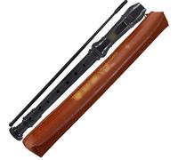 Flute Recorder 8-hole female high midi recorder, Easy to learn wind instruments with storage bag, Detachable flute for beginner students with cleaning stick(Black)