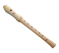 Flute Recorder Portable and detachable soprano recorder, Tweeter 8-hole wooden flute German style/Baroque, Storage box + cleaning stick (Color : Primary color, Size : German Style)