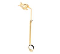 Flute Sheet Music Holder Elegant Golden Portable Music Stand Clip Secure Clamp for Flute Players Performance Practice Alloy Material Durable Lightweight