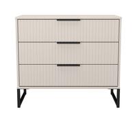 Welcome Furniture Welcome Furniutre Fluted 3 Drawer Chest - Ready Assembled