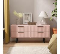 Fluted 4 Drawer Bedbox in Kobe Pink - Ready Assembled - Lewis's Home | TJ Hughes