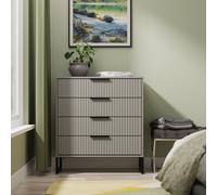 Fluted 4 Drawer Chest in Dusk Grey - Ready Assembled - Lewis's Home | TJ Hughes