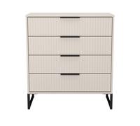 Welcome Furniture Welcome Furniutre Fluted 4 Drawer Chest - Ready Assembled
