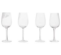 Fluted Design Set of Four Wine Glasses, Stylish Glassware, Premium Drinking Glasses For Special Occasions Premier Housewares Clear One Size