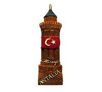 Fluted Minaret Antalya Turkey Refrigerator Magnet Travel Souvenir 3D Fridge Decoration Magnetic Sticker Hand Painted Craft Collection