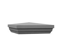Fluted Pier Cap 220mm x 220mm, Cast Stone Garden Ornament, 3 Colours: Buff, Natural Portland, Charcoal (Charcoal)