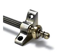 Fluted Quality Stair Rods 3/8" x 28.5" Antique Brass Reed bar Urn Finial