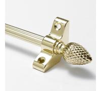 Fluted Quality Stair Rods 3/8" x 28.5" Brass Reed bar Pineapple Finial