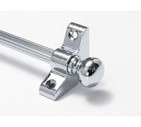 Fluted Quality Stair Rods 3/8" x 28.5" Chome Reed bar Round Finial