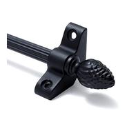 Fluted Quality Stair Rods 3/8" x 28.5" Wrought Iron Reed bar Pineapple Finial