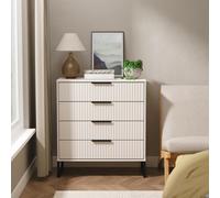 Fluted Ready Assembled 4 Drawer Chest - Kashmir Matt