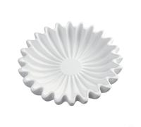 Fluted Ruffle Decorative Bowl, Home Decor Accents Modern Scalloped Bowl For Living Room, Coffee Table, Bookshelf, And Console Styling, Modern Scalloped Bowl (white M)