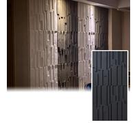 Fluted Textured 3D Wall Panels, Decorative Slat Wall Cladding for Home Art, Wainscoting Plate Cover for TV Backdrop, Living Room, Set of 8
