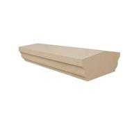 Fluted Wall Coping - 230mm x 600mm x 117mm, Cast Stone Garden Ornament, 3 Colours: Buff, Natural Portland, Charcoal (Buff)