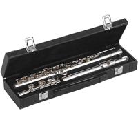 Flutes, Flute Kit 16 Holes Closed Hole Flute Set Woodwind Instrument C Key Concert Flutes Cupronickel Silver Plated with Cleaning Cloth Intermediate Flute