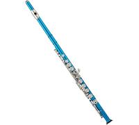 Flutes, Flutes Musical Instrument 16-Key Colour Flute Set C Closed Hole Blue Red Purple Silvery Nickel Plated Beginner with Case Stand Gloves