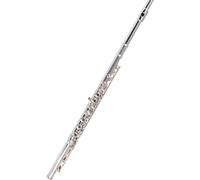 Flutes, Flutes Musical Instrument Cupronickel Body 17-Hole Flute Silver-Plated Flute Opening in-line Type with E Key