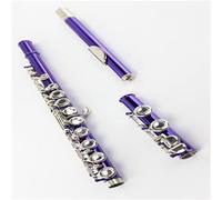 Flutes, Flutes Musical Instrument Flute Musical Instrument 16-Hole Closed-Hole C-Tune Flute White Copper B-Tail E Key Purple Lacquer Nickel Key Flute