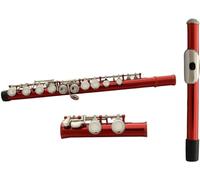 Flutes, Flutes Musical Instrument Professional Flute Red C-Key Flute 16-Hole Closed-Hole Curvilinear Plus E Key