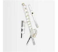 Flutes, Flutes Musical Instrument White Copper Silver-Plated Flute 16-Hole Closed Hole with E Key Split Standard Flute Wind Instrument