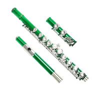 Flutes Instrument 16 Holes Closed Hole Green Transverse Flute C Tone Cupronickel Nickel Plated Flute With Accessories
