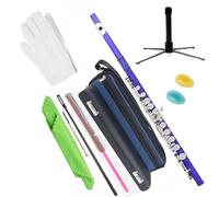 Flutes Instrument 16-key Closed-hole C Tone Student Flute With Portable Backpack And Accessories Kit (Color : B)