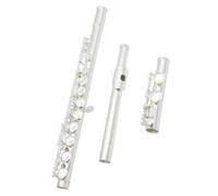 Flutes Instrument Curved 16 Key Closed Hole Button Silver-plated C-key Flute Instrument With Handbag Leather Case