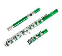 Flutes Instrument Green 16 Holes C Tone Flute With E Key Concert Cupronickel Flute With Padded Bag And Accessories