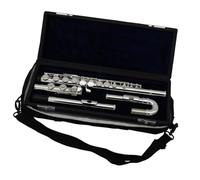 Flutes Instrument Student 16 Holes Closed Holes Flute Curved Headjoint C Tone Off Set G Key Italian Pad With Case (Color : 02)