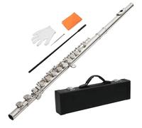 Flutes Instrument Student C Tone Cupronickel Flutes 16 Key Closed Hole Flute Musical Instrument Set