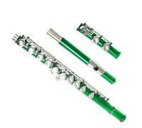 Flutes Instrument White Copper Nickel Body Plated Silver Key Flute Add The E Key 16 Keys Closed Holes C Tone Flute With Case