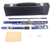 Flutes, Professional Closed Hole C Flutes, Concert Band Flute, Closed Hole C 16 Keys Flute, Orchestra Musical Nickel Flute, with Case, Musical Instrument for Beginner Kid Orchestra School Band