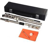 Flutes, Professional Closed Hole C Flutes, Concert Band Flute, Closed Hole C 16 Keys Flute, Orchestra Musical Nickel Flute, with Case, Musical Instrument for Beginner Kid Orchestra School Band