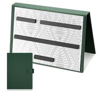 Flutesan 1 Pcs Knitting Pattern Holder Fold up Cross Stitch Knitting Chart Keeper with 4 Pcs Replacement Magnets Magnetic Cross Stitch Accessories and Supplies for Crochet, 13.2 x 9 Inch, Green