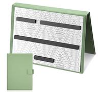 Flutesan 1 Pcs Knitting Pattern Holder Fold up Cross Stitch Knitting Chart Keeper with 4 Pcs Replacement Magnets Magnetic Cross Stitch Accessories and Supplies for Crochet, 13.2 x 9 Inch, Sage Green