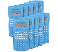 Flutesan 10 Pcs 2 Line Engineering Scientific Calculator Bulk Function Math Calculator Large Display for Student Teacher Classroom High School College School, AAA Batteries Included (Blue)