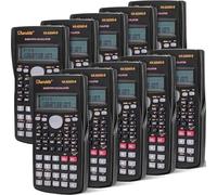 Flutesan 2 Pcs 2 Line Engineering Scientific Calculator Bulk Function Math Calculator Large Display for Student Teacher Classroom High School College School, AAA Batteries Included (Black)