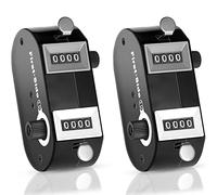 Flutesan 2 Pieces Black Double Counter Digital Counter Umpire Baseball Pitch Counter Clicker Portable Pocket Score Keeper to Avoid Violating League Rules