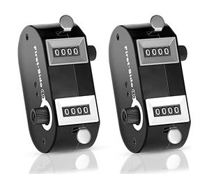 Flutesan 2 Pieces Black Dual Pitch Counter Tally Click Counter Score Tracker Digital Counter Umpire Baseball Pitch Counter Clicker Handheld Pocket Score Keeper to Avoid Violating League Rules