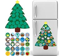 Flutesan 26 Pcs Advent Calendar Jesse Tree Magnetic Christmas Jesse Tree Stickers Christmas Refrigerator Magnets Sticker Decoration for Fridge Home Office Kitchen Decor Celebration