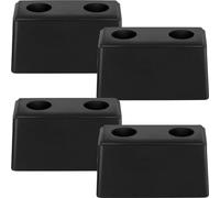 Flutesan 4 Pcs Rubber Bumper Pads 6 x 3.15 x 3 Inch Dock Bumpers Automotive Blocks Rubber Bump Stop Black Guards Dock Buffer for Truck and Trailer Protection, Equipment and Delivery Bays