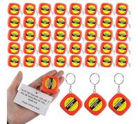 Flutesan 40 Sets Father's Day Gift Bulk Mini 3ft Portable Measuring Tape Keychain with Mark 4: 24" Inspiration Gift Tags Religious Christian Gifts for Dad Men Church Members Pocket Tape Measure Kit
