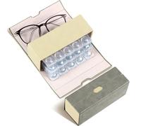 Flutesan Disposable Daily Contact Lens Case Organizer Double Sided Portable Contact Lens Travel Case 2 in 1 Double Eyeglass Case Portable for Travel Outdoor Daily Use, Storage up to 30 lenses(Gray)