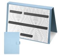 Flutesan Knitting Pattern Holder Fold up Cross Stitch Knitting Chart Keeper with 4 Replacement Magnets Magnetic Cross Stitch Accessories and Supplies for Crochet, 13.2 x 9 Inch (Dusty Blue)