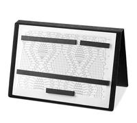 Flutesan Knitting Pattern Holder Fold up Cross Stitch Knitting Chart Keeper with 4 Replacement Magnets Magnetic Cross Stitch Accessories and Supplies for Crochet, 13.2 x 9 Inch(Black)